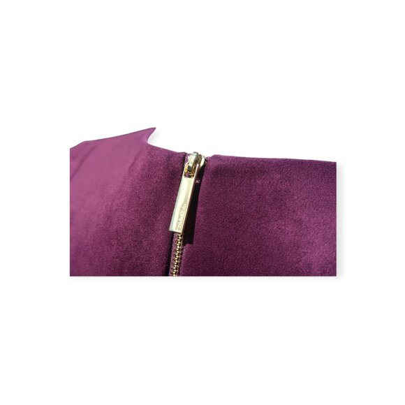 Calvin Klein Plum Faux Suede Sheath Dress (Size 6) - Picture 5 of 6
